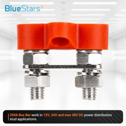 [Lifetime Warranty] 2-pack 5/16" (M8) Dual Bus Bar Max 48V DC 250A thumbnail 4