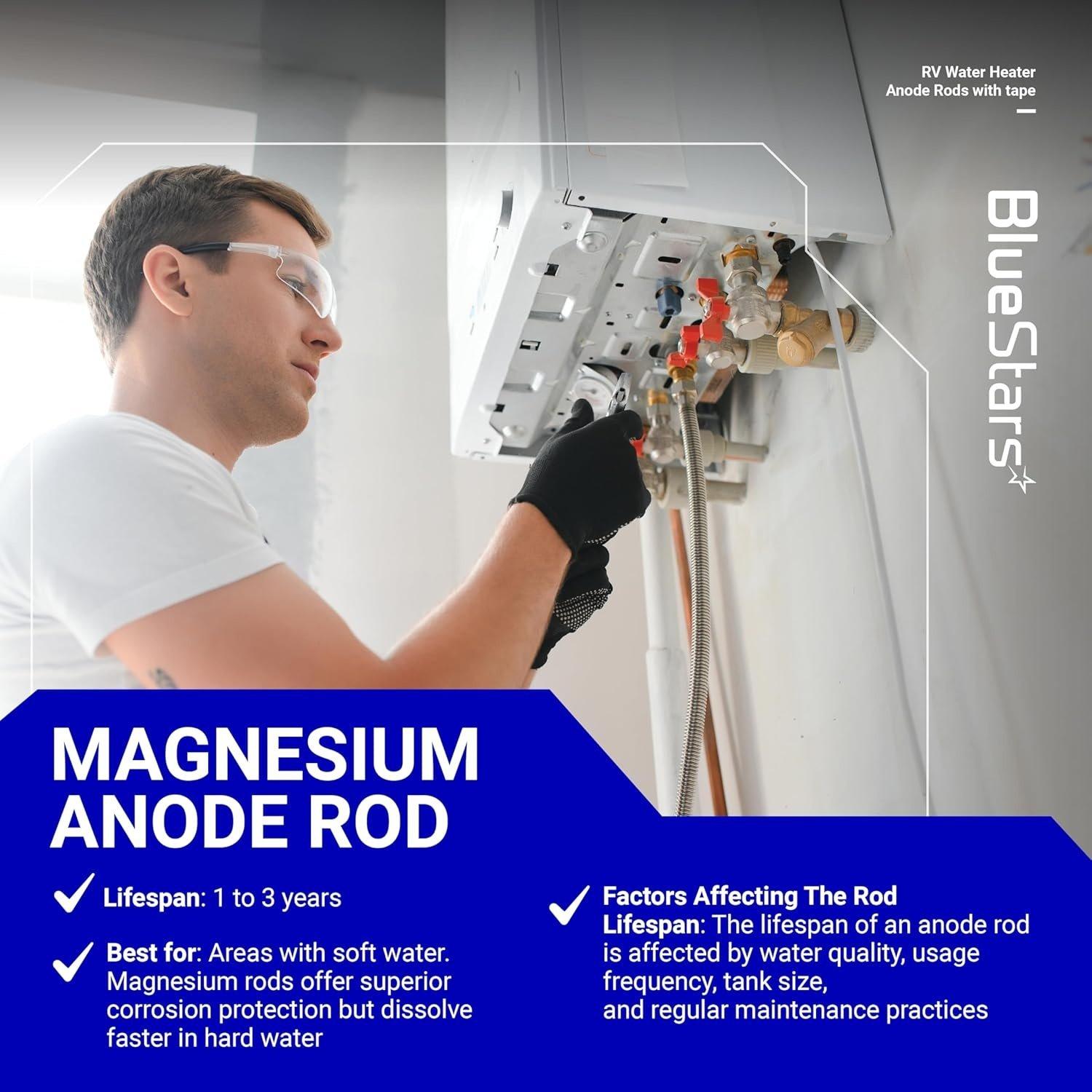 [Lifetime Warranty] Water Heater Magnesium Anode Rod - Pack of 2 image 2