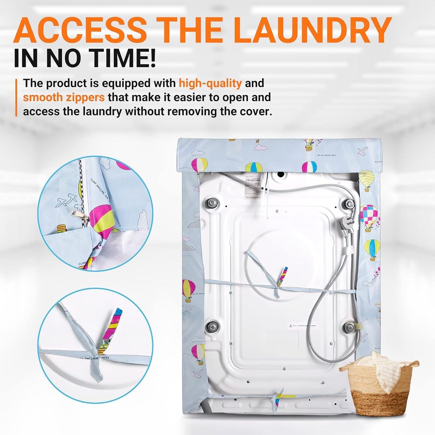 [Lifetime Warranty] Washing Machine Cover For Top-load - Premium Outdoor Protection For Most Washer Dryer Cover - W29â€x D28â€x H43â€ (Balloon) image 4
