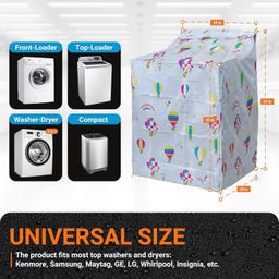 [Lifetime Warranty] Washing Machine Cover For Top-load - Premium Outdoor Protection For Most Washer Dryer Cover - W29â€x D28â€x H43â€ (Balloon) thumbnail 2