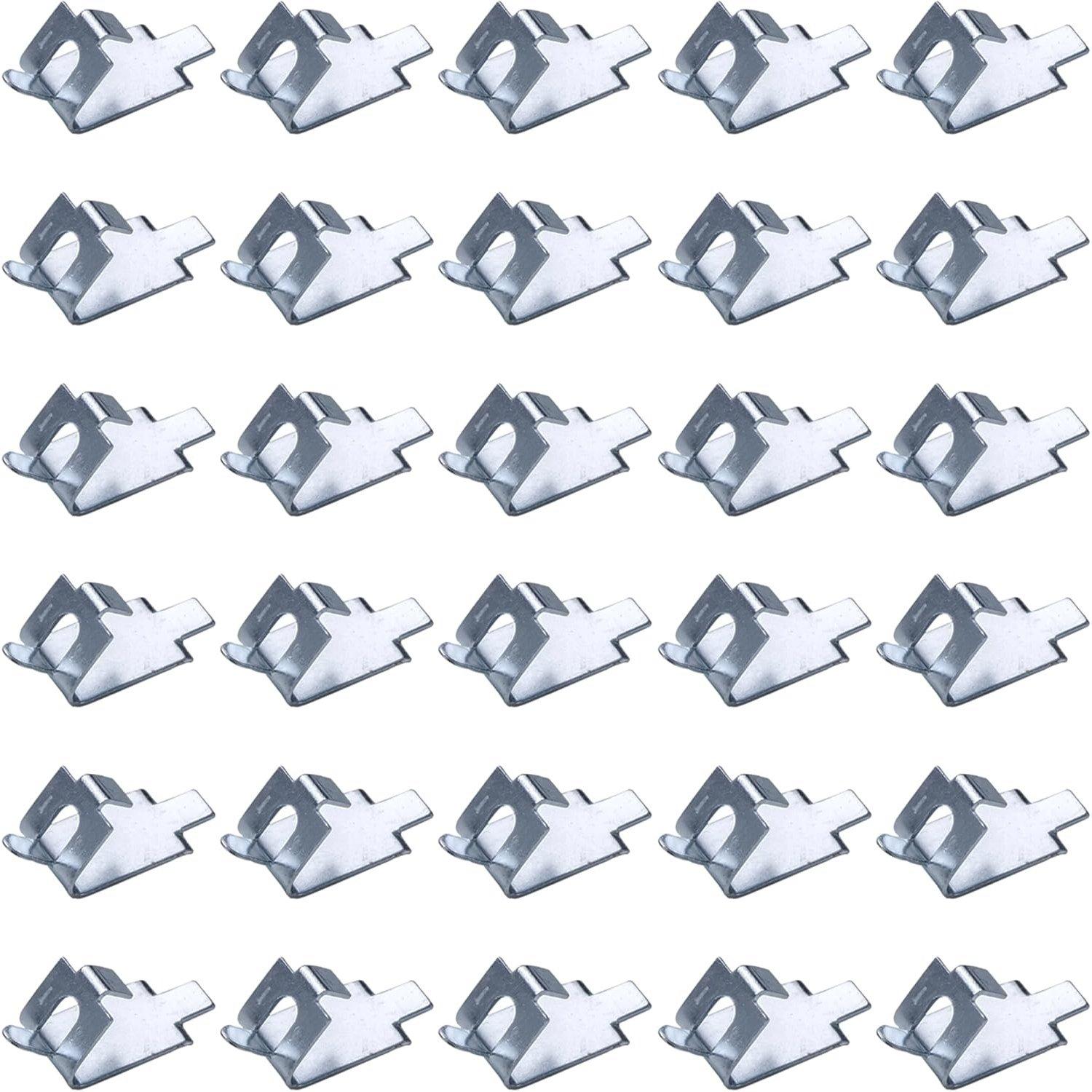 [Lifetime Warranty] 920158 Refrigerators/Freezers Shelf Clips - Stainless Steel Support and Square Replacement - Pack of 30 image 0