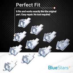 [Lifetime Warranty] 920158 Refrigerators/Freezers Shelf Clips - Stainless Steel Support and Square Replacement - Pack of 30 thumbnail 5