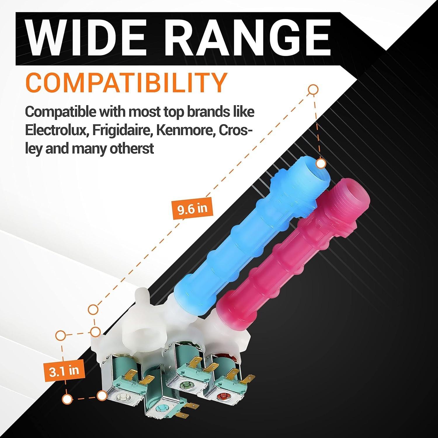 [Lifetime Warranty] 134637810 Water Inlet Valve Compatible with Frigidaire Kenmore Electrolux Crosley Washing Machine - Replaces 134637800,7134637810,AP4368791,PS2349248, 1482877 image 5