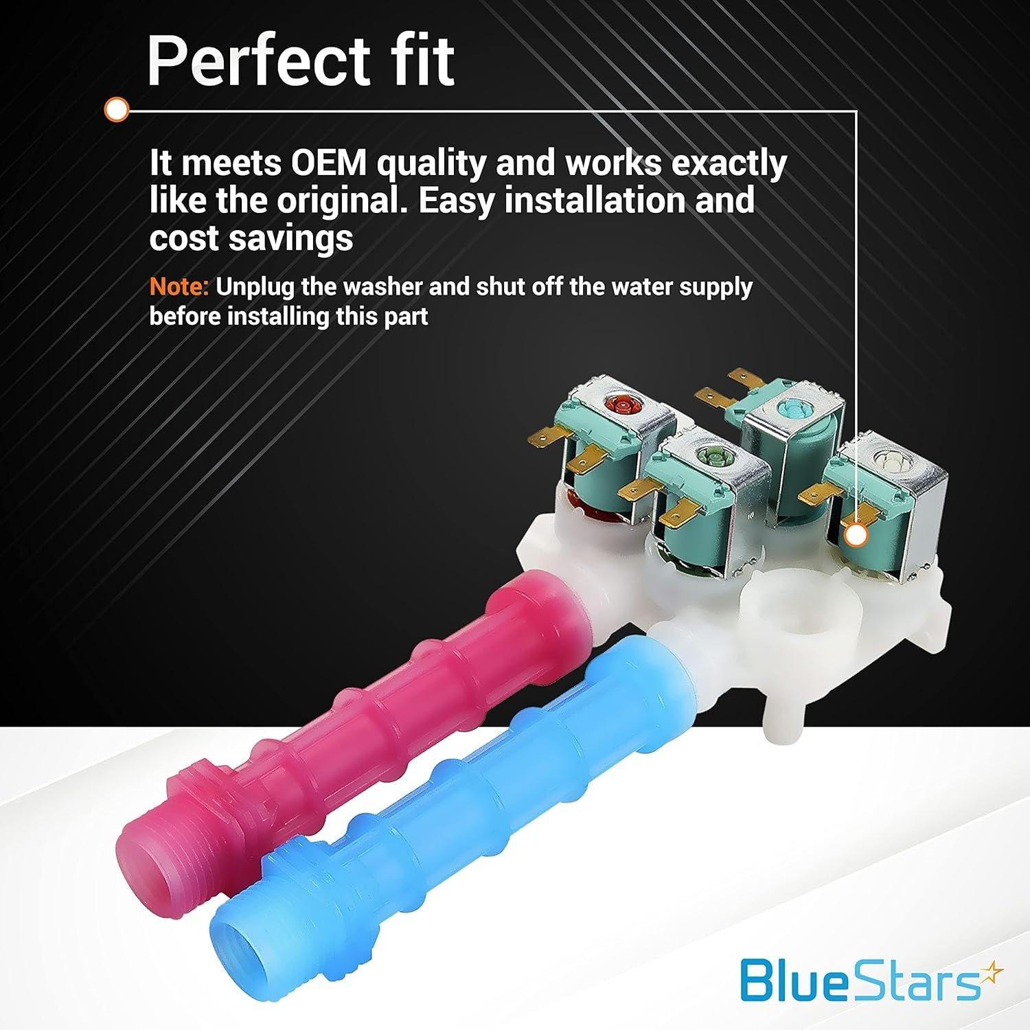 [Lifetime Warranty] 134637810 Water Inlet Valve Compatible with Frigidaire Kenmore Electrolux Crosley Washing Machine - Replaces 134637800,7134637810,AP4368791,PS2349248, 1482877 image 1