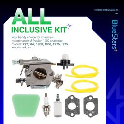 1950 2050 2150 Carburetor Kit with Air Filter Fuel Line Spark Plug thumbnail 2