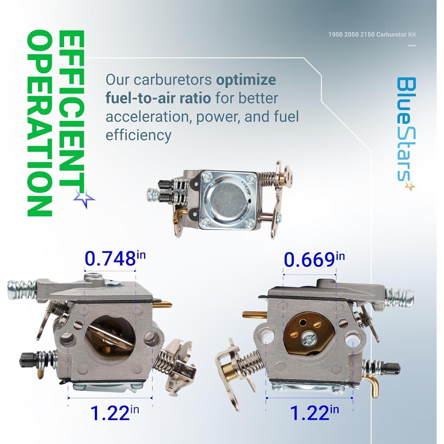 1950 2050 2150 Carburetor Kit with Air Filter Fuel Line Spark Plug image 5