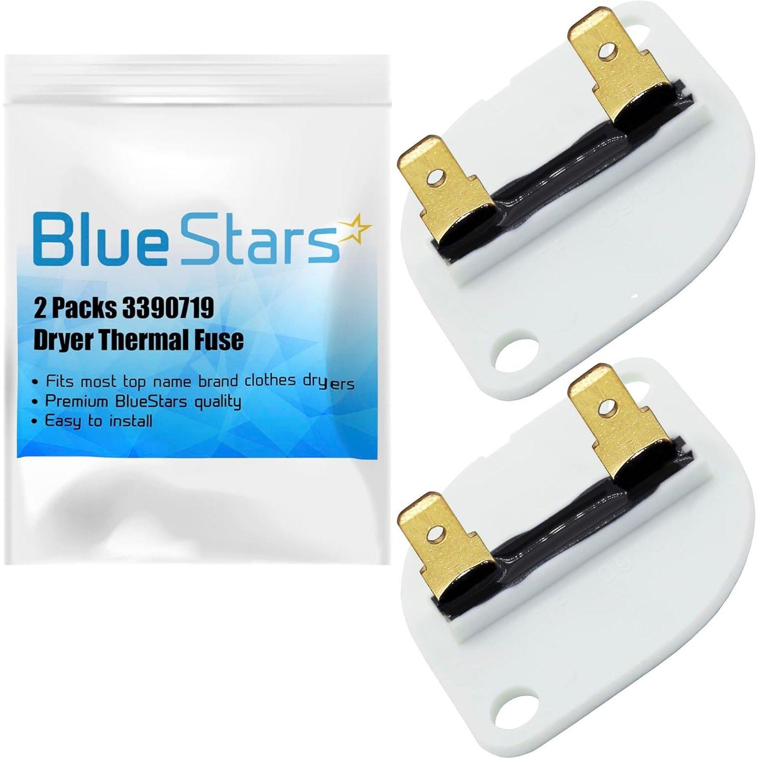 [Lifetime Warranty] 3390719 Dryer Thermal Fuse - Compatible with Whirlpool & Kenmore Dryers - Replaces PS11741444 AP3133489 688841 690198 279650 3389639 AP6008309 - Pack of 2 image 0