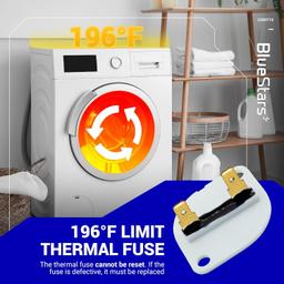 [Lifetime Warranty] 3390719 Dryer Thermal Fuse - Compatible with Whirlpool & Kenmore Dryers - Replaces PS11741444 AP3133489 688841 690198 279650 3389639 AP6008309 - Pack of 2 thumbnail 1