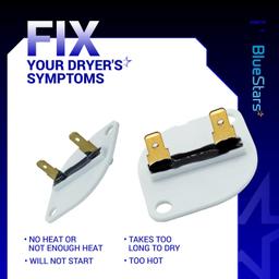 [Lifetime Warranty] 3390719 Dryer Thermal Fuse - Compatible with Whirlpool & Kenmore Dryers - Replaces PS11741444 AP3133489 688841 690198 279650 3389639 AP6008309 - Pack of 2 thumbnail 3