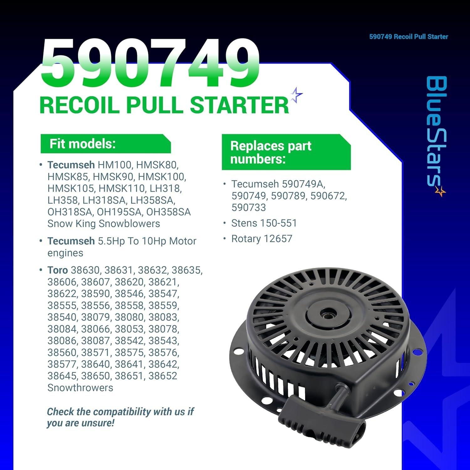 [Lifetime Warranty] 590749 590749A Recoil Pull Starter image 3