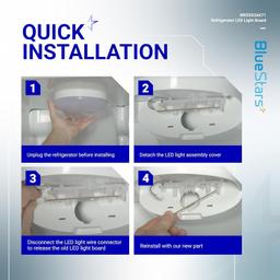 [Lifetime Warranty] WR55X26671 Refrigerator LED Light Board - Compatible with GE Refrigerators - Replaces PS11767930, AP6035586, 4468532, EAP11767930 - Pack of 2 thumbnail 2