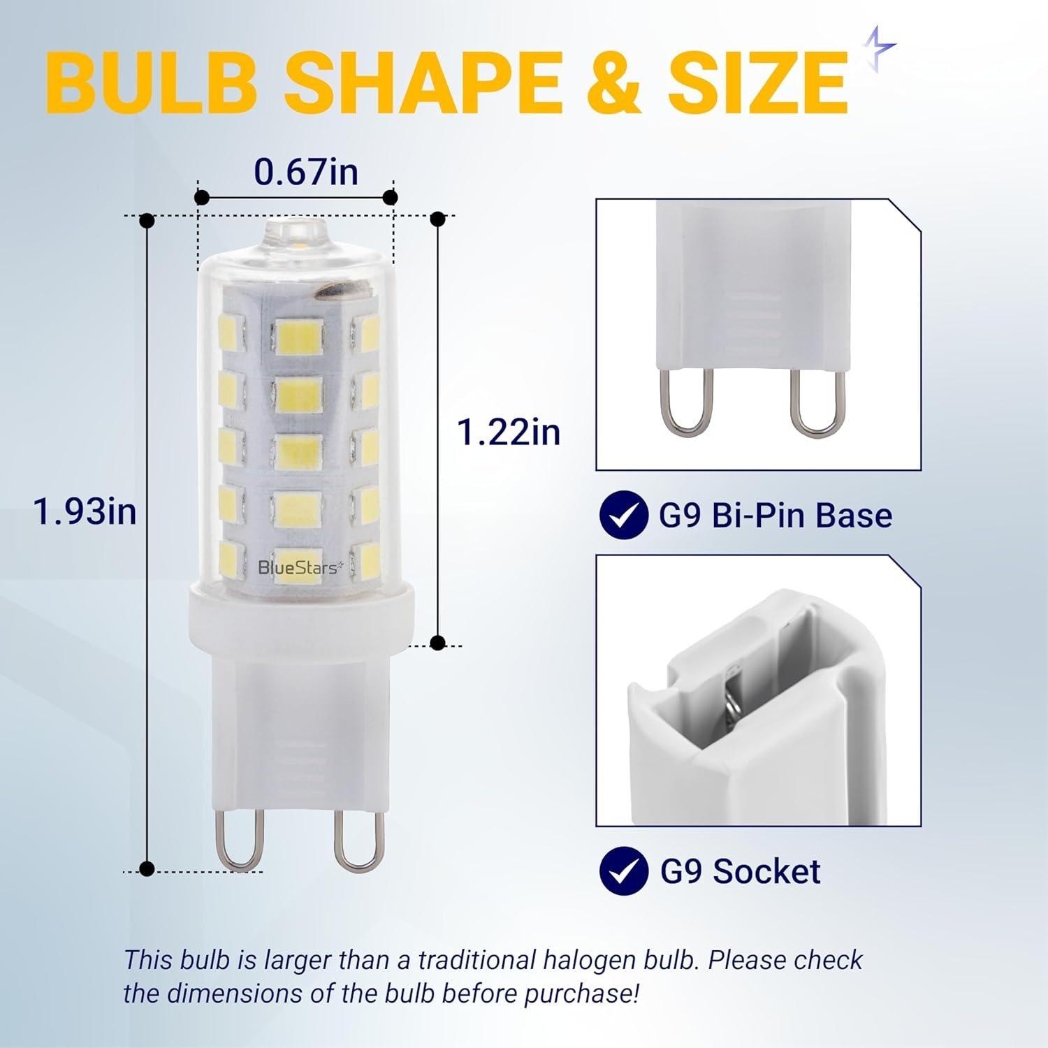 [Lifetime Warranty] G9 LED Bulbs, 4W (40W Equivalent), 6000K Daylight, Dimmable, No-Flicker - Pack of 10 image 8