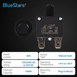 [Lifetime Warranty] 20Amp Thermal Circuit Breaker 125/250V - Pack of 5 thumbnail 5