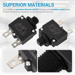 [Lifetime Warranty] 20Amp Thermal Circuit Breaker 125/250V - Pack of 5 thumbnail 3