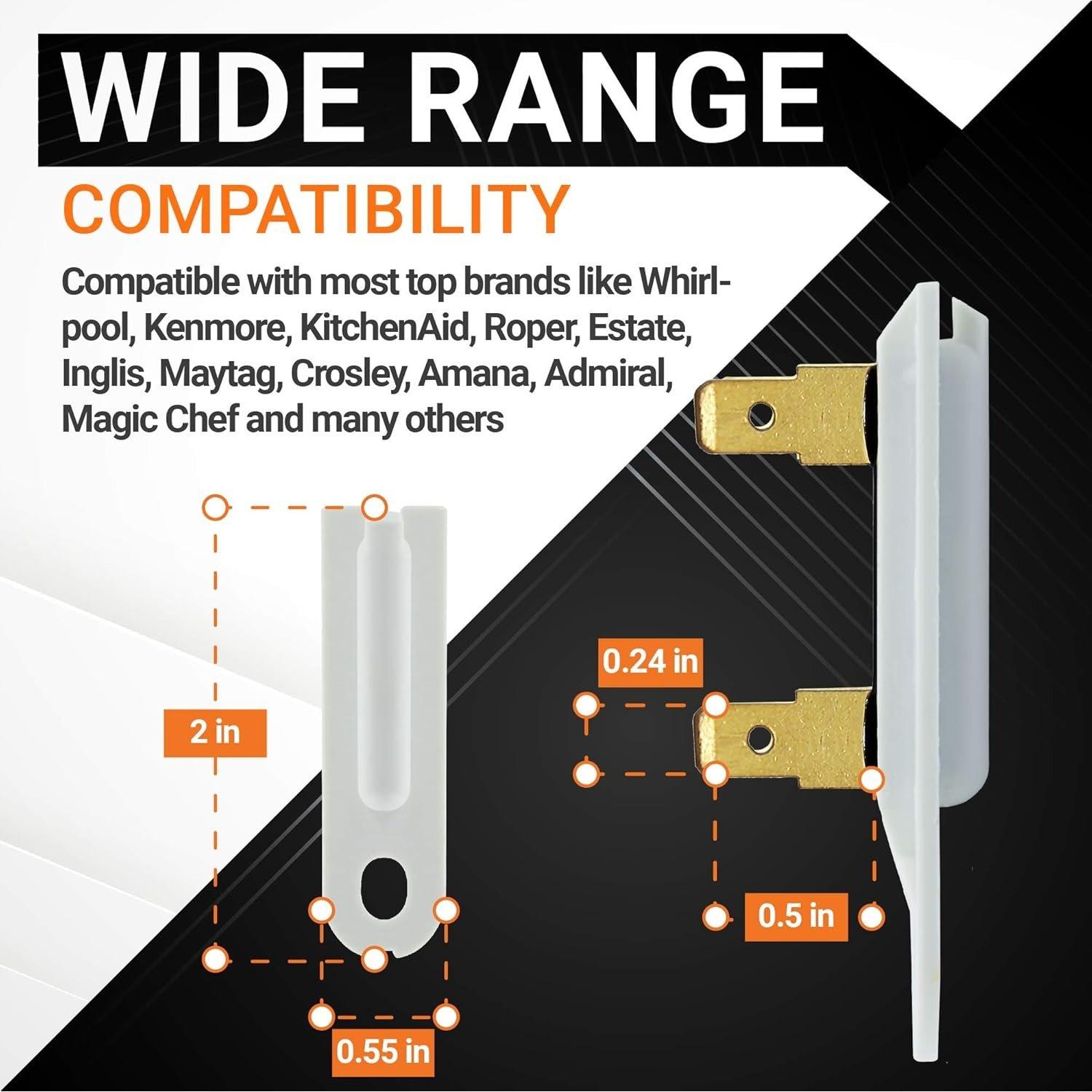 [Lifetime Warranty] 279973 MEDB835DW4 Dryer Thermal Cut-Off Fuse Kit - For Whirlpool Kenmore Dryers GEW9250PW1 GEW9250PW0 WED5100HW1 WED8300SW2 GEW9200LW1 MED6230HW1 GEQ9800PW1 WED7500GC0 WED75HEFW1 image 1