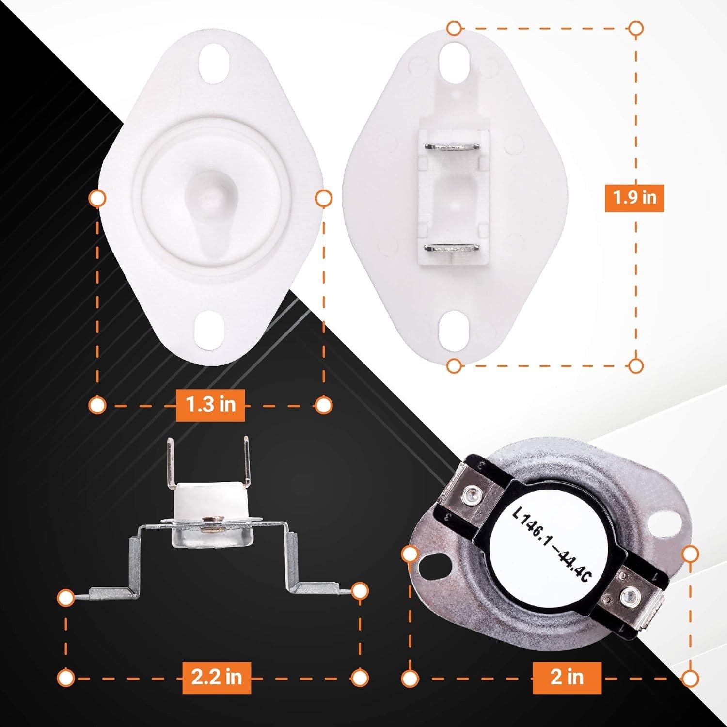 [Lifetime Warranty] 279973 MEDB835DW4 Dryer Thermal Cut-Off Fuse Kit - For Whirlpool Kenmore Dryers GEW9250PW1 GEW9250PW0 WED5100HW1 WED8300SW2 GEW9200LW1 MED6230HW1 GEQ9800PW1 WED7500GC0 WED75HEFW1 image 2