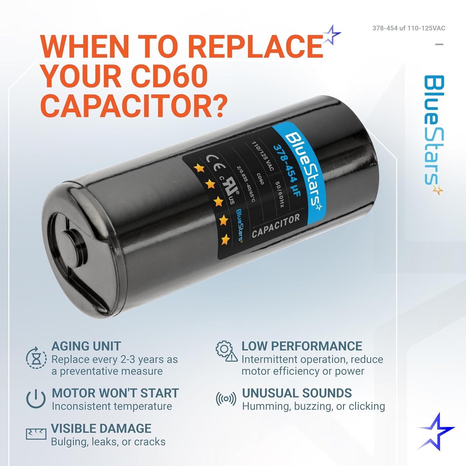 [Lifetime Warranty] 378-454 uF MFD 110-125 VAC Round Motor Start Capacitor - Fits Single-Phase Motors, Gear Motors image 3