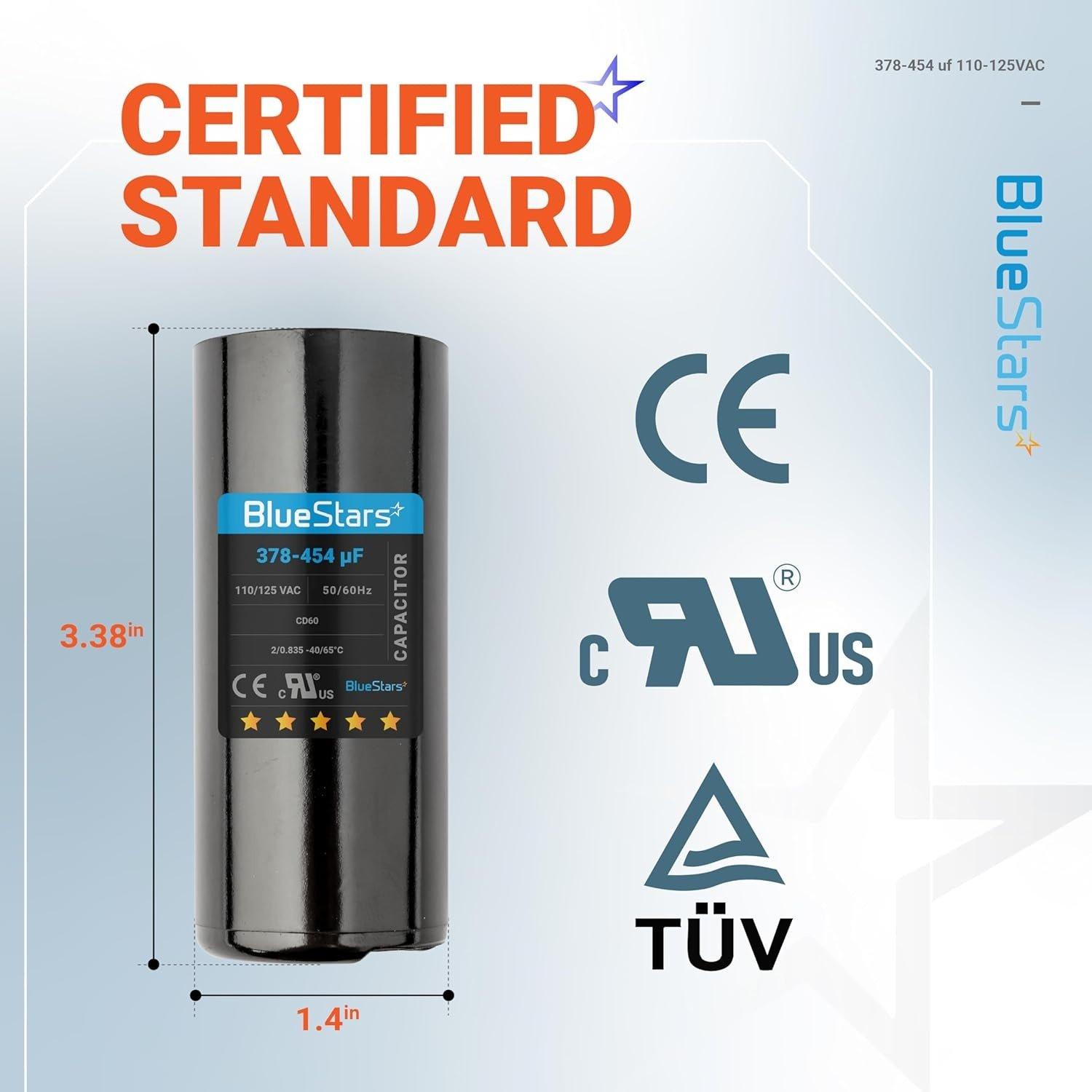 [Lifetime Warranty] 378-454 uF MFD 110-125 VAC Round Motor Start Capacitor - Fits Single-Phase Motors, Gear Motors image 10