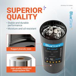 [Lifetime Warranty] 378-454 uF MFD 110-125 VAC Round Motor Start Capacitor - Fits Single-Phase Motors, Gear Motors thumbnail 7