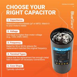 [Lifetime Warranty] 378-454 uF MFD 110-125 VAC Round Motor Start Capacitor - Fits Single-Phase Motors, Gear Motors thumbnail 9