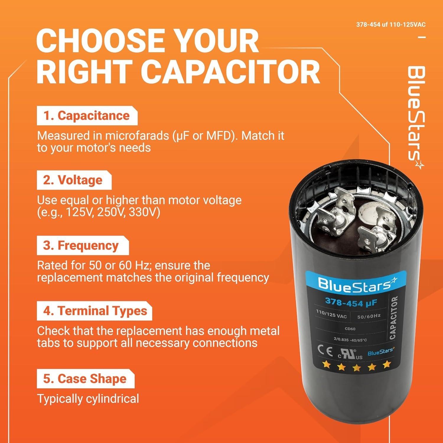 [Lifetime Warranty] 378-454 uF MFD 110-125 VAC Round Motor Start Capacitor - Fits Single-Phase Motors, Gear Motors image 9