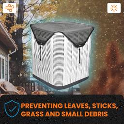 [Lifetime Warranty] Premium AC Condenser Cover - Central Air Conditioner Cover for Outside Unit - 28" x 28", Mesh Material thumbnail 5