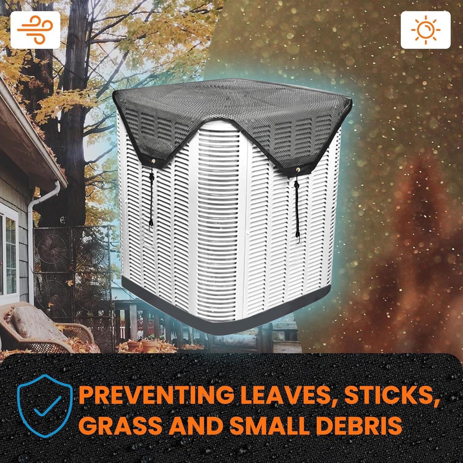 [Lifetime Warranty] Premium AC Condenser Cover - Central Air Conditioner Cover for Outside Unit - 28" x 28", Mesh Material image 5