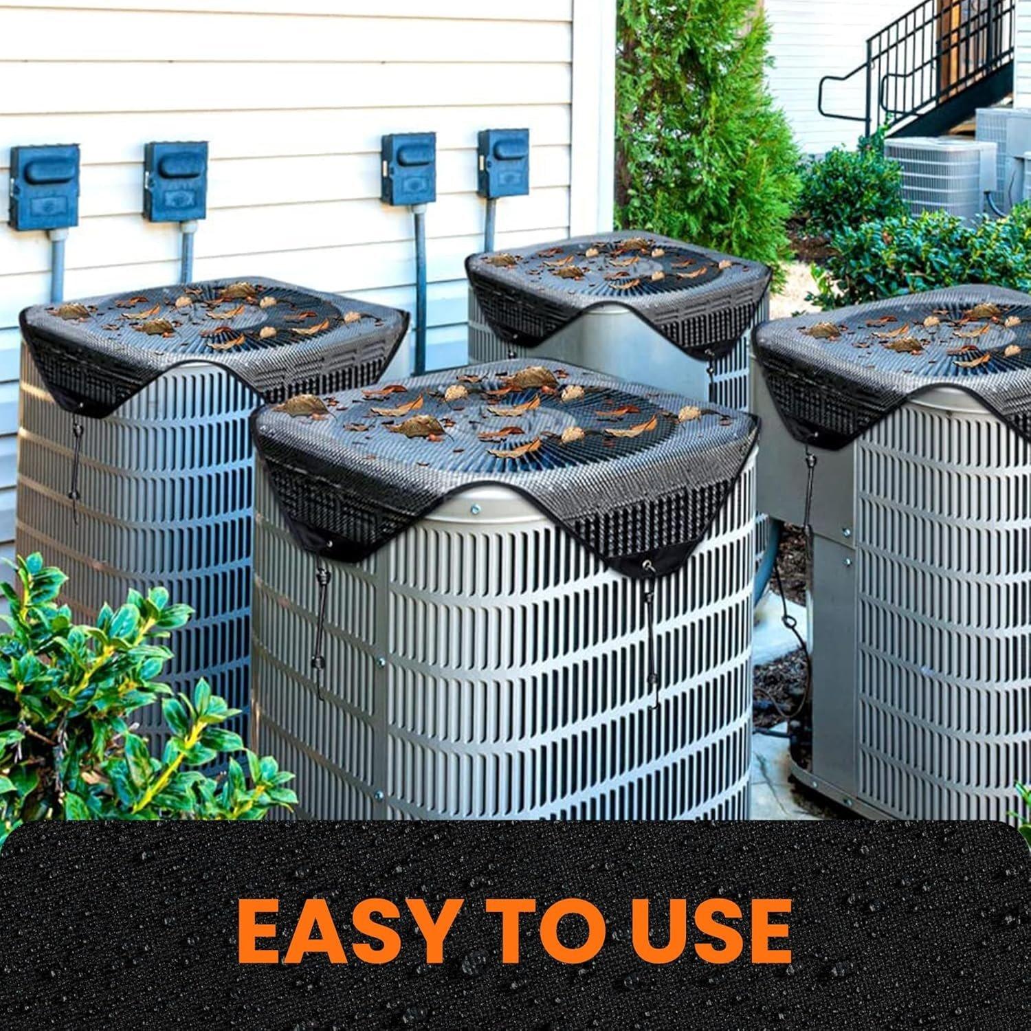 [Lifetime Warranty] Premium AC Condenser Cover - Central Air Conditioner Cover for Outside Unit - 28" x 28", Mesh Material image 3