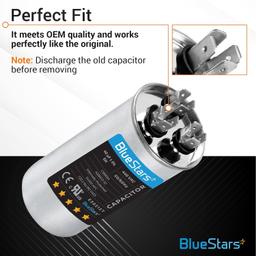 30+7.5 uF ±5% 30/7.5 MFD 370/440 VAC Dual Run Start Round Capacitor thumbnail 3
