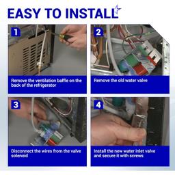 [Lifetime Warranty] W10408179 Water Inlet Valve for Refrigerator Kenmore Whirlpool KitchenAid - Replaces WPW10179146 W10155357 W10179146 WPW10179146VP W10408179 1938614 2186486 and more thumbnail 8