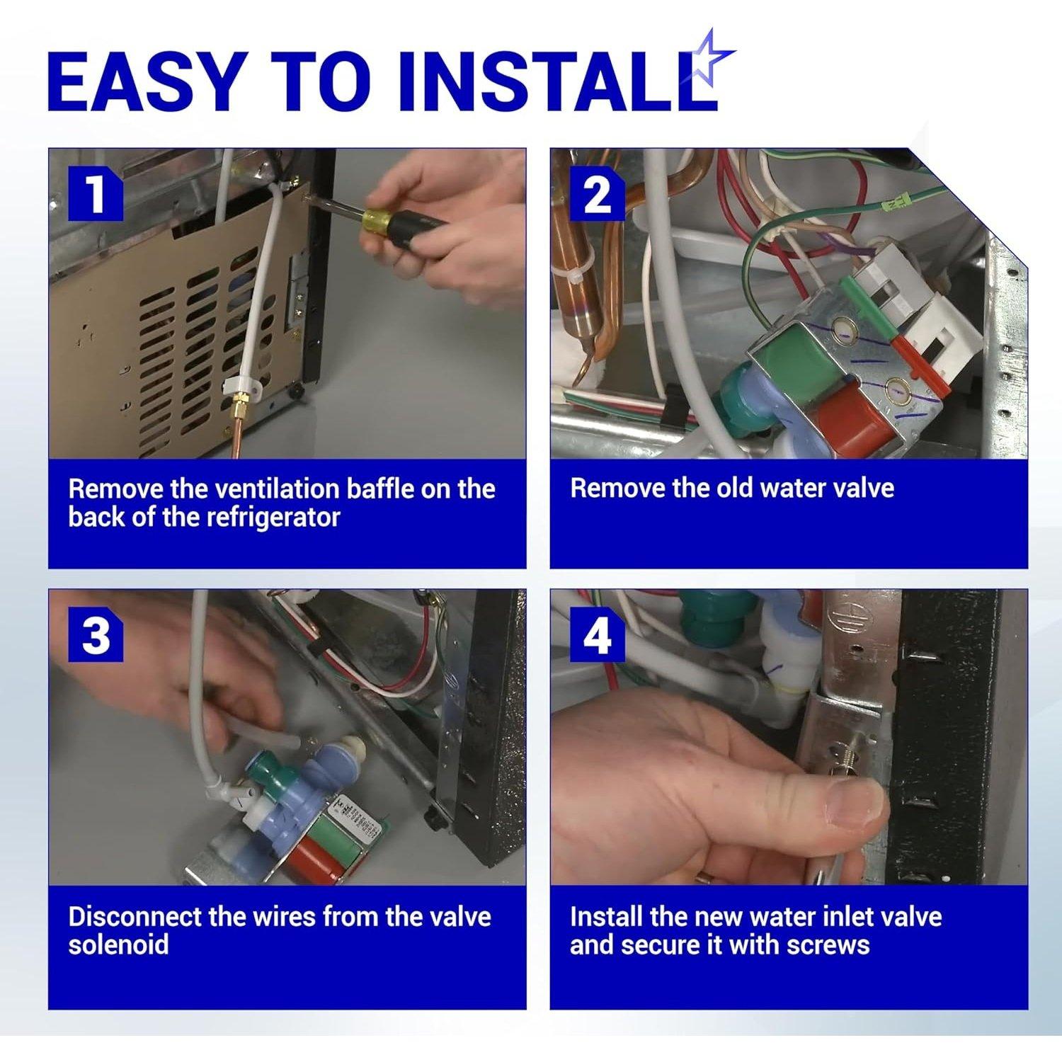 [Lifetime Warranty] W10408179 Water Inlet Valve for Refrigerator Kenmore Whirlpool KitchenAid - Replaces WPW10179146 W10155357 W10179146 WPW10179146VP W10408179 1938614 2186486 and more image 8
