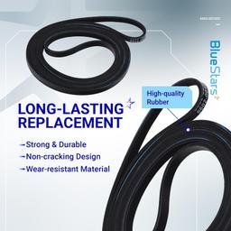 [Lifetime Warranty] 6602-001655 Dryer Drum Belt - Compatible with Samsung Kenmore Dryers - Replaces 5ph2337 6602-001314 PS413382 AP4373659 DV42H5200EP/A3 DV40J3000EW/A2 DV45H7000EW/A2 thumbnail 2