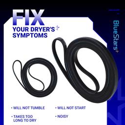 [Lifetime Warranty] 6602-001655 Dryer Drum Belt - Compatible with Samsung Kenmore Dryers - Replaces 5ph2337 6602-001314 PS413382 AP4373659 DV42H5200EP/A3 DV40J3000EW/A2 DV45H7000EW/A2 thumbnail 4