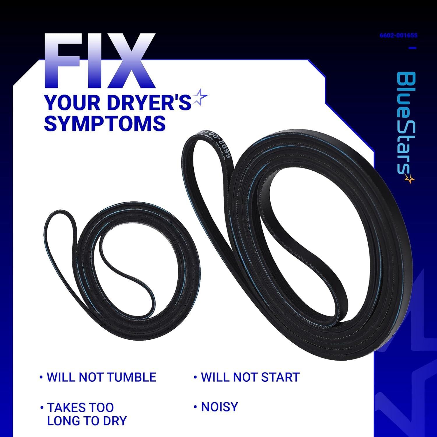 [Lifetime Warranty] 6602-001655 Dryer Drum Belt - Compatible with Samsung Kenmore Dryers - Replaces 5ph2337 6602-001314 PS413382 AP4373659 DV42H5200EP/A3 DV40J3000EW/A2 DV45H7000EW/A2 image 4