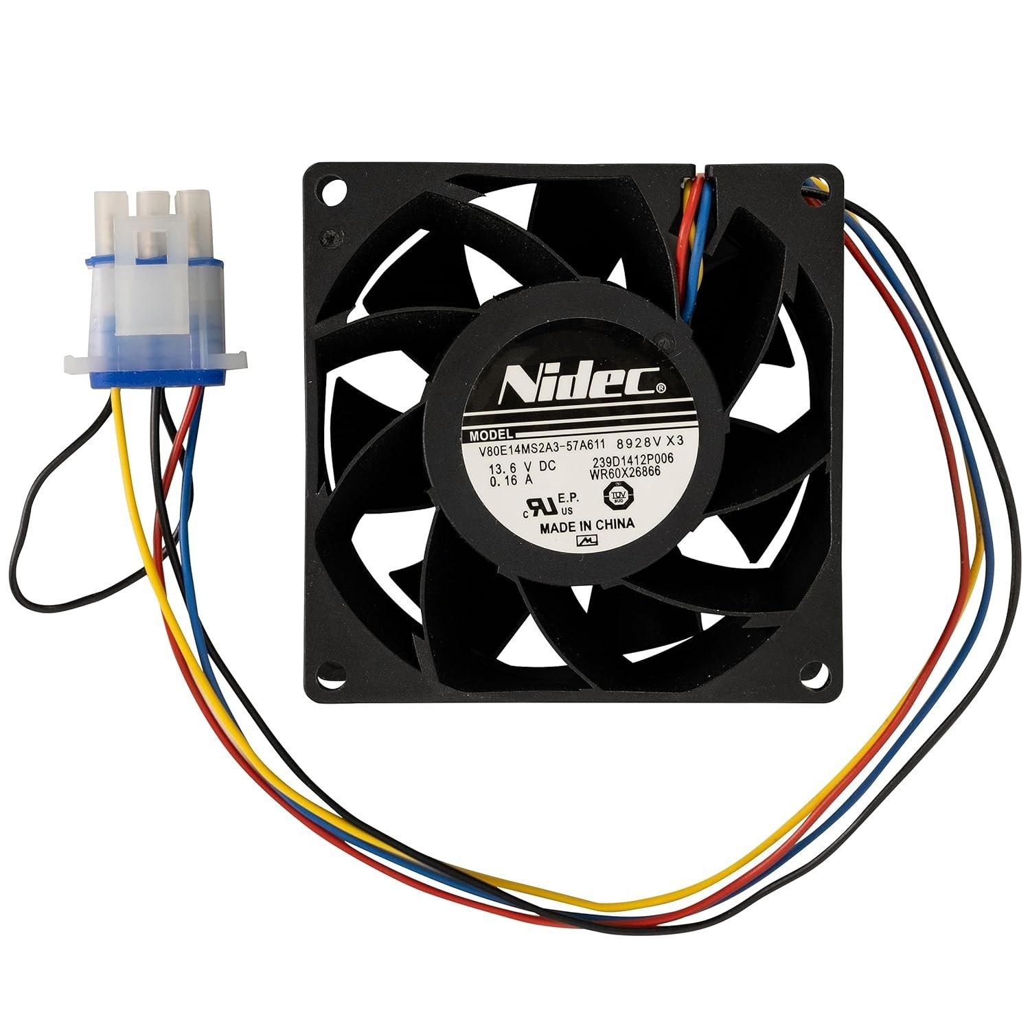 [Lifetime Warranty] WR60X26866 Refrigerator Evaporator Fan Motor - Fits for GE - Replaces V80E14MS2A3-57A611 WR60X10341 WR60X26030 WR60X10356 WR60X10357 AP6278228 image 0
