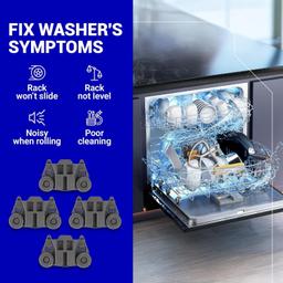 [Lifetime Warranty] W10195417 Dishwasher Lower Rack Wheels - Compatible with Kenmore Whirlpool KitchenAid Jenn-Air - Replaces AP4538395 PS2579553 WPW10195417 AH2579553 EA2579553 - Pack of 4 thumbnail 8