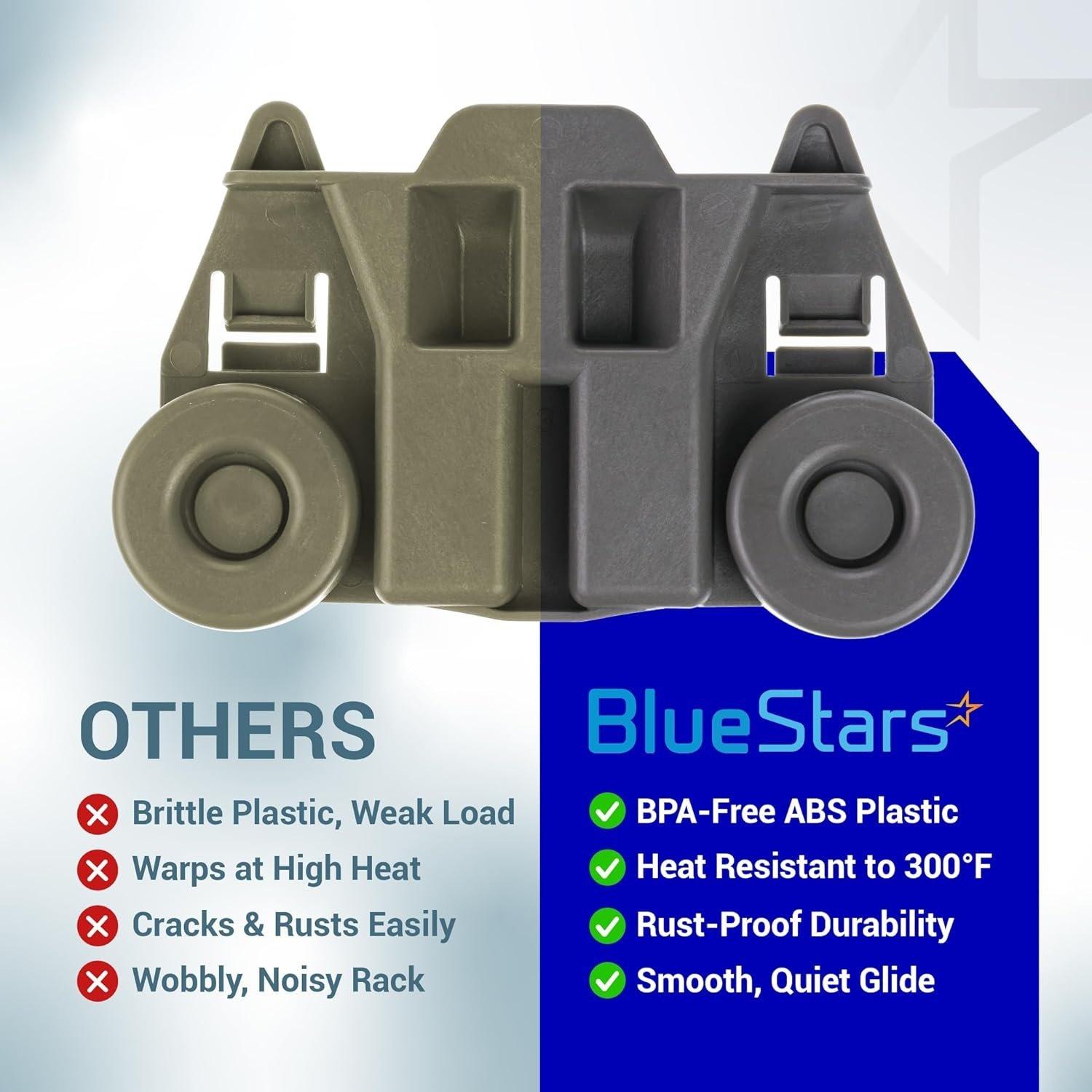 [Lifetime Warranty] W10195417 Dishwasher Lower Rack Wheels - Compatible with Kenmore Whirlpool KitchenAid Jenn-Air - Replaces AP4538395 PS2579553 WPW10195417 AH2579553 EA2579553 - Pack of 4 image 2