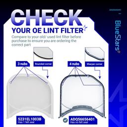 [Lifetime Warranty] ADQ56656401 Dryer Lint Filter Stainless Steel Mesh - Compatible with LG Kenmore DLEX3900B DLEX3370W DLEX3570V DLEX3470V DLEX3250W DLEX3370V DLEX3360V - Replaces ADQ566564 PS3531962 thumbnail 5