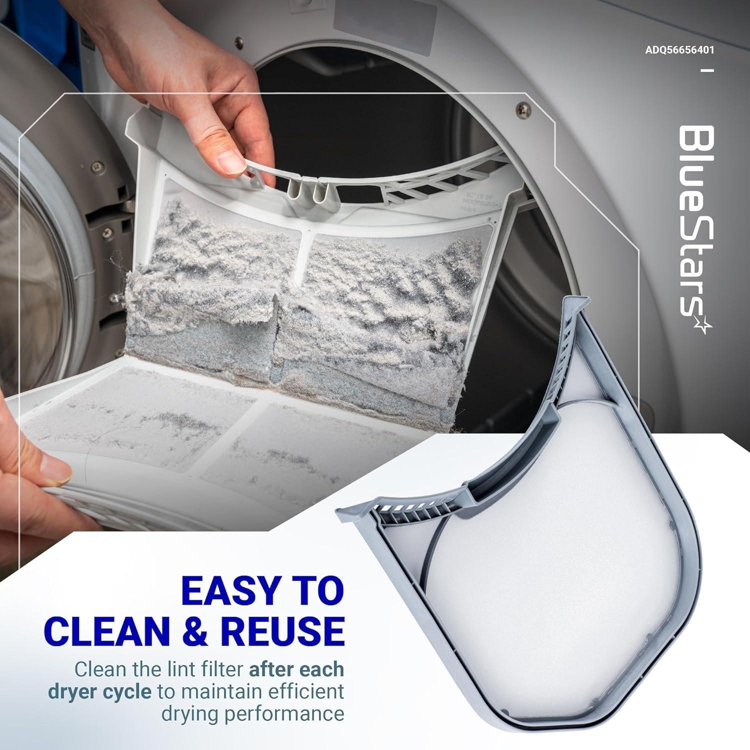 [Lifetime Warranty] ADQ56656401 Dryer Lint Filter Stainless Steel Mesh - Compatible with LG Kenmore DLEX3900B DLEX3370W DLEX3570V DLEX3470V DLEX3250W DLEX3370V DLEX3360V - Replaces ADQ566564 PS3531962 image 7