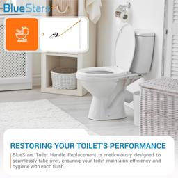 Toilet Handle Kit with Stainless Flapper Chains thumbnail 2