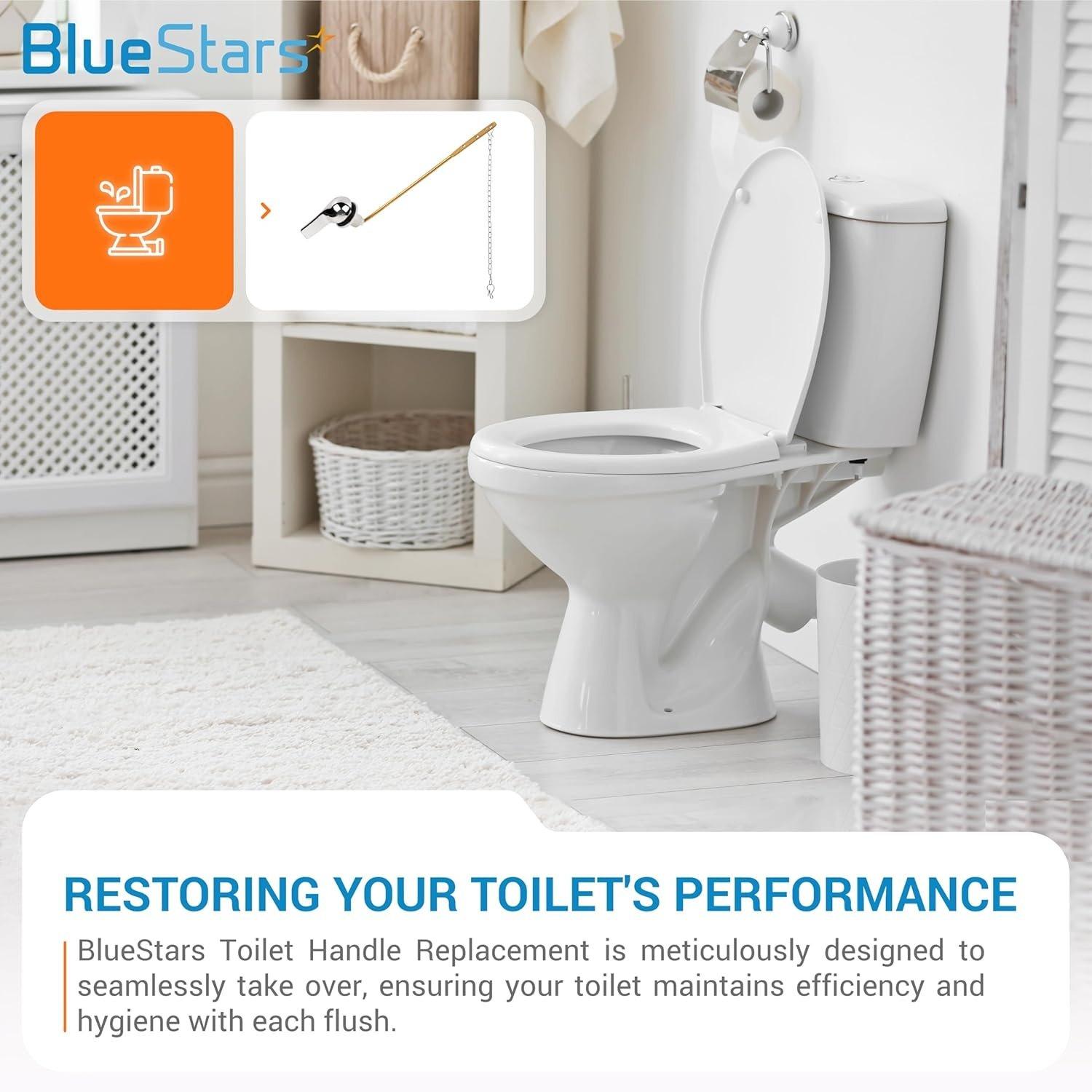 Toilet Handle Kit with Stainless Flapper Chains image 2