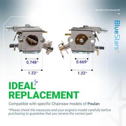 [Lifetime Warranty] 1950 2050 2150 Carburetor Kit (1 carburetor, 1 fuel filter, 1 air filter, 2 yellow fuel lines, 1 primer bulb,1 spark plug,1 gasket) thumbnail 6