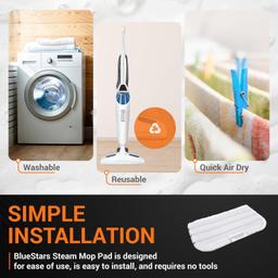 [Lifetime Warranty] Steam Mop Pads Replacement - Compatible with Black and Decker Steam Mop SM1600, SM1610, SM1620, HSMC1321, HSMC1321APB, HSMC1361SGP, BDH1855SM, BDH1760SM, SMP20 - Pack of 5 thumbnail 6