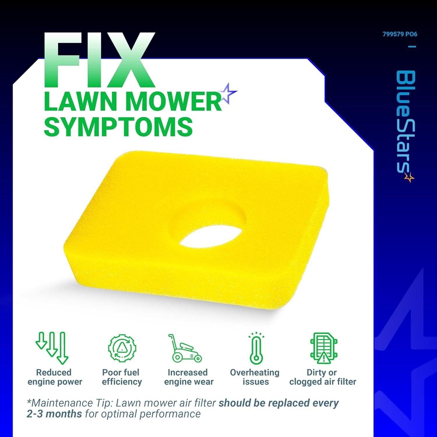 [Lifetime Warranty] 6 Pcs 799579 Air Cleaner Foam Filter image 3