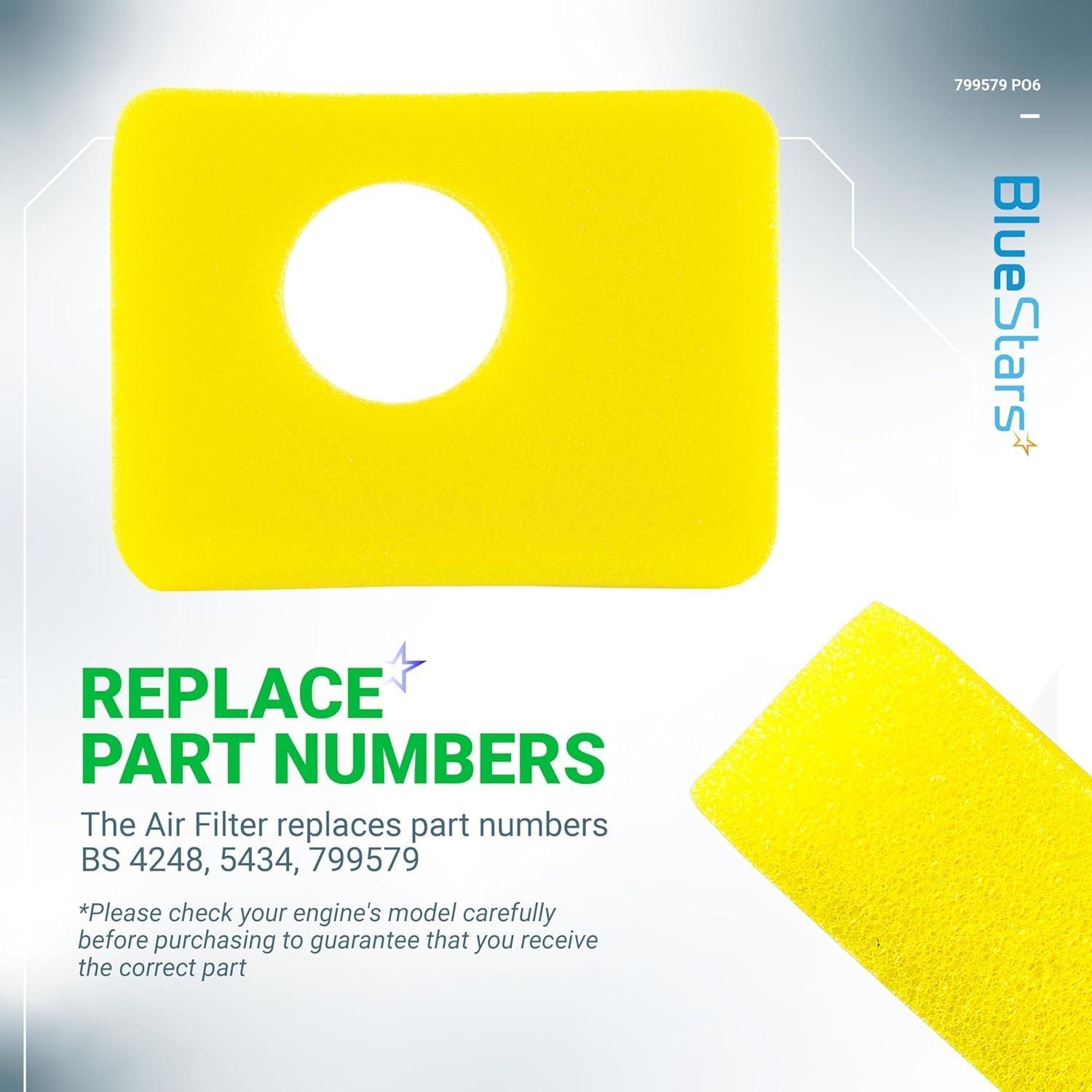 [Lifetime Warranty] 6 Pcs 799579 Air Cleaner Foam Filter image 6