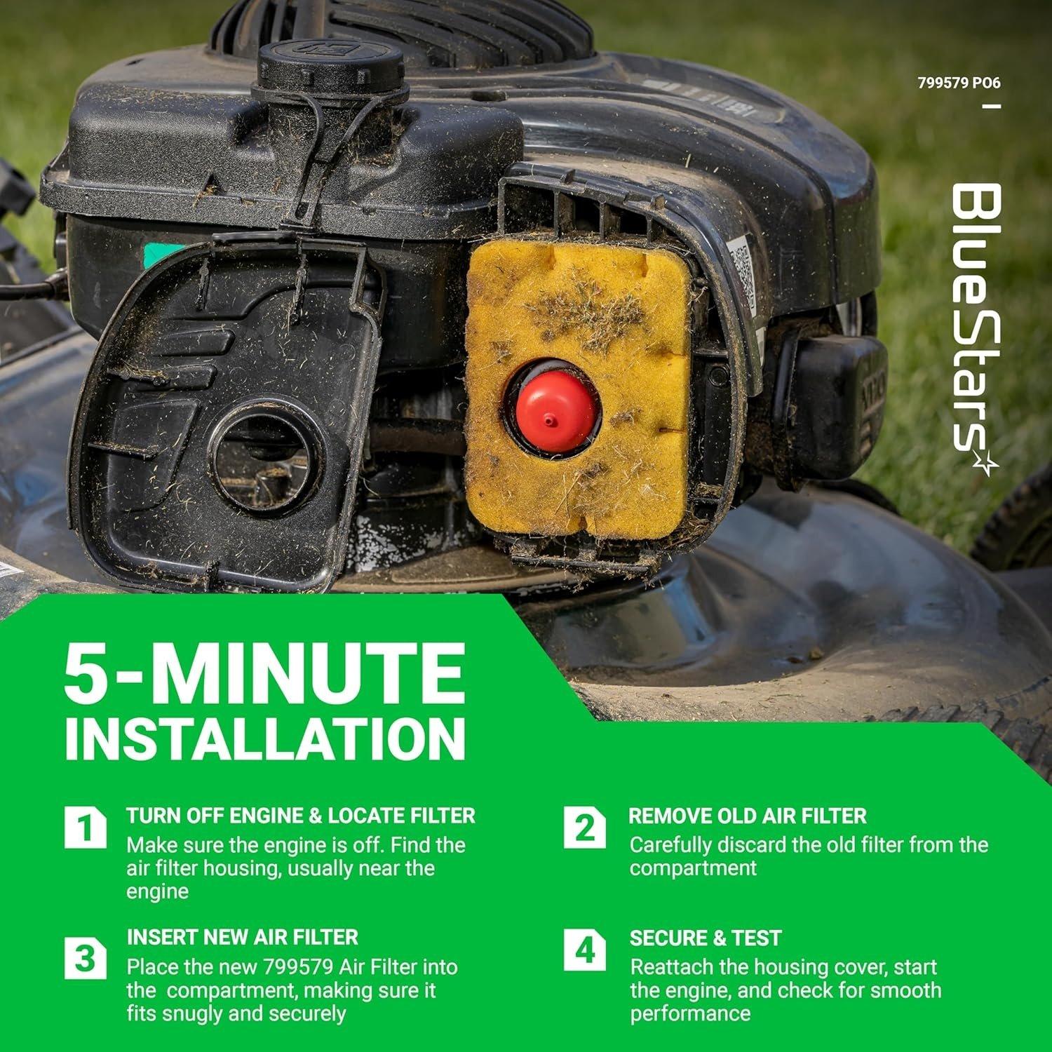 [Lifetime Warranty] 6 Pcs 799579 Air Cleaner Foam Filter image 4