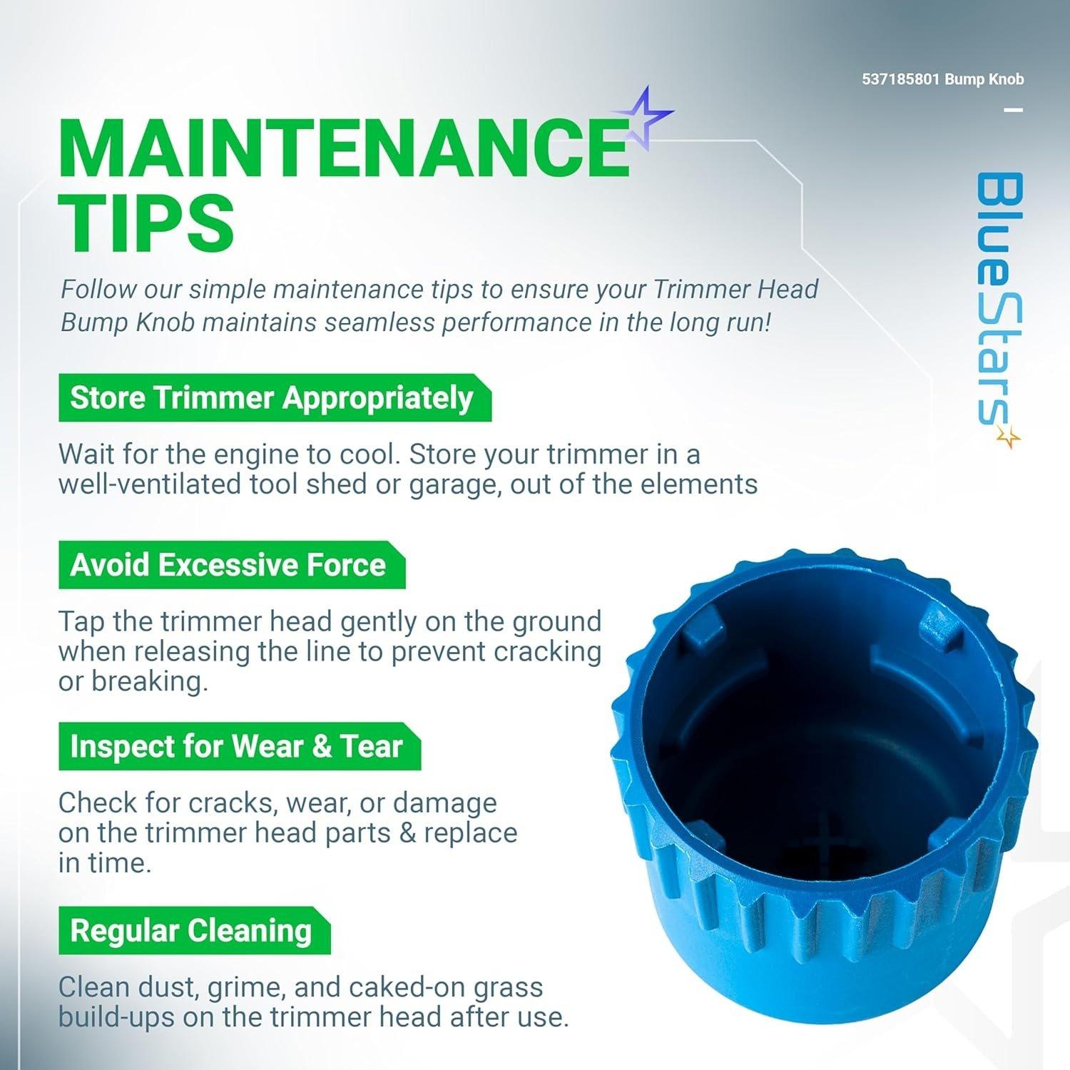 [Lifetime Warranty] 537185801 T35 Trimmer Head Bump Knob - Pack of 4 image 2