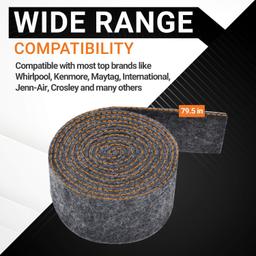 [Lifetime Warranty] 33001807 & 306508 Dryer Drum Felt Seal With Tumbler Bearing Kit - Compatible with Whirlpool & Kenmore Dryers - Replaces WP33001807 306508VP PS1804752 AP4037304 thumbnail 1