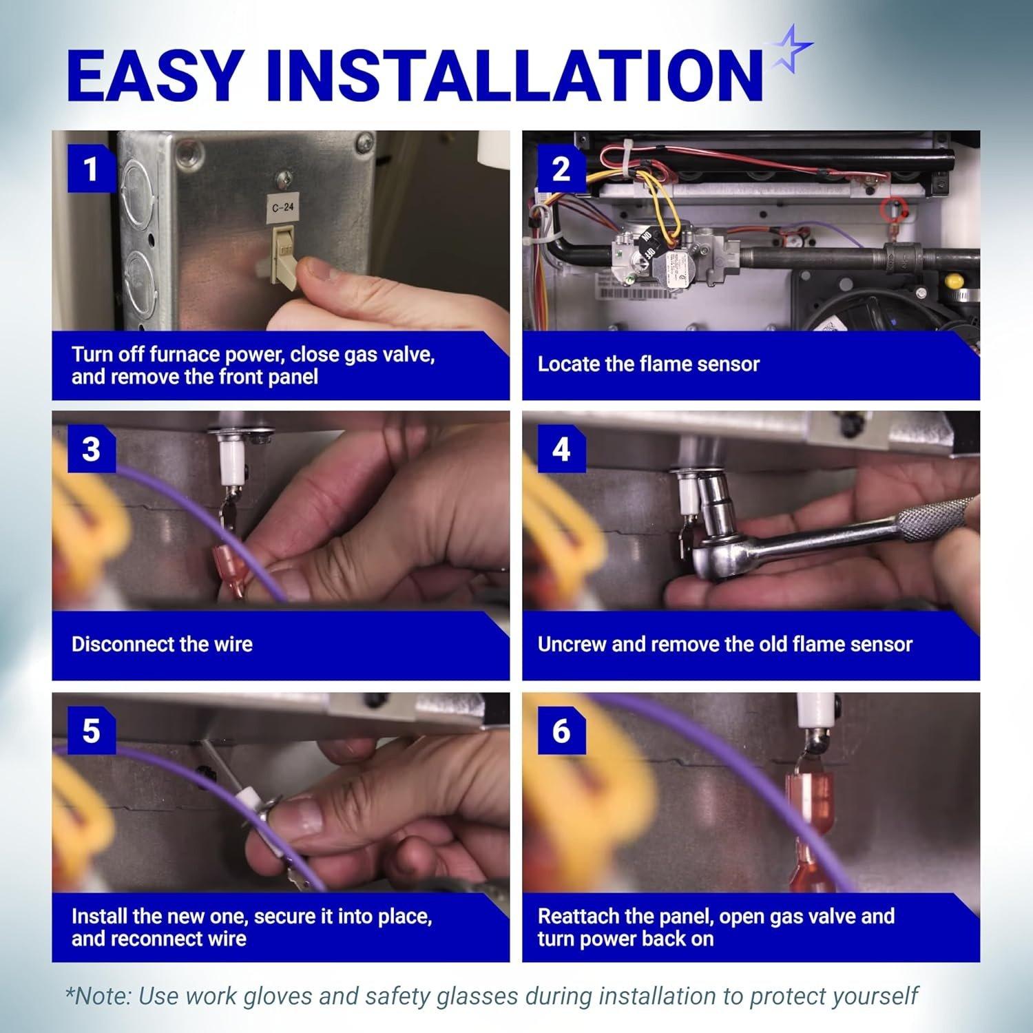 [Lifetime Warranty] 0130F00010 Furnace Flame Sensor - Pack of 2 image 2