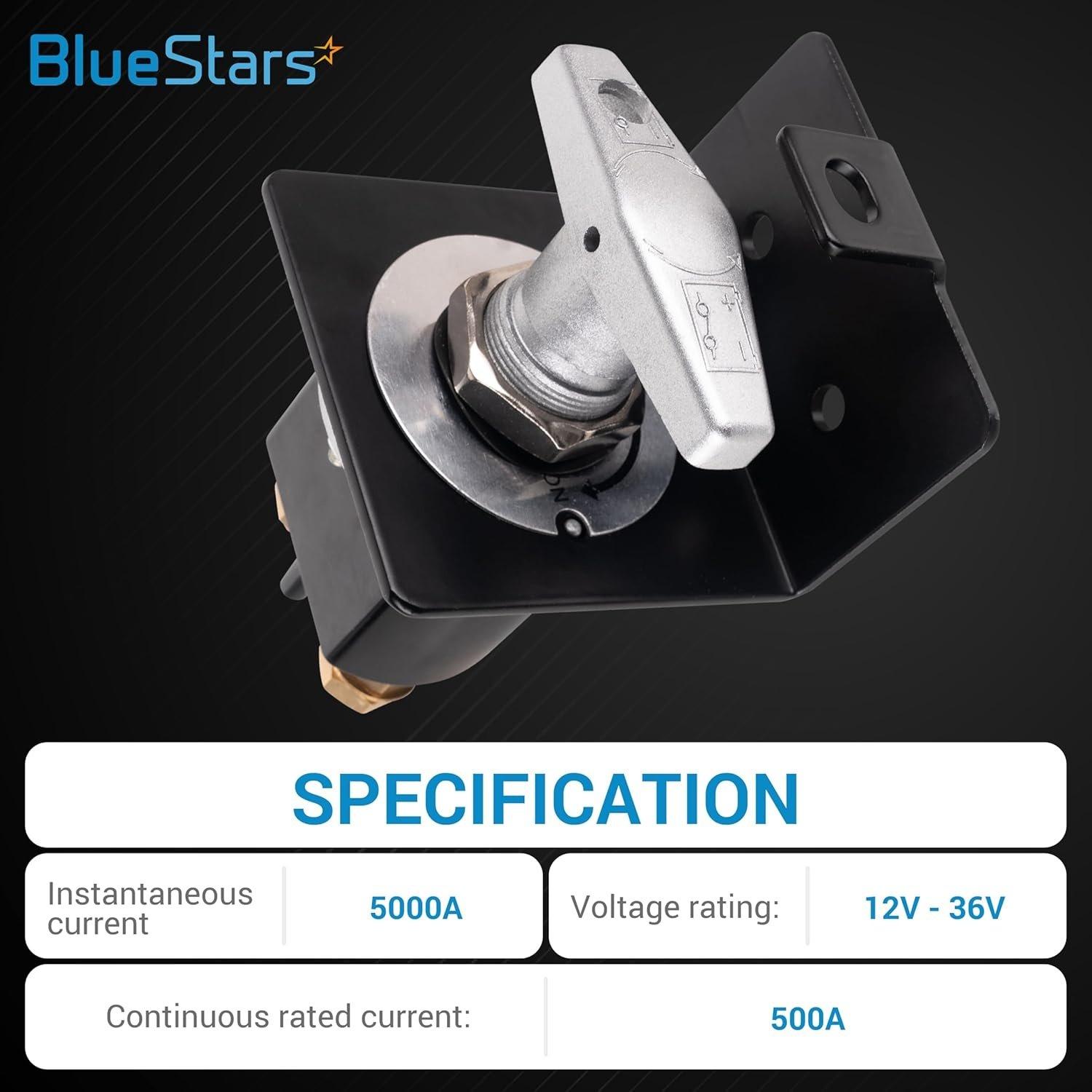 [Lifetime Warranty] 20247 Cut-Off Battery Switch 12V - 36V 500A High Current with Lock-Out Plate image 2